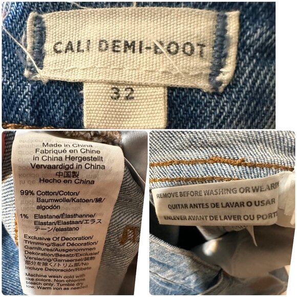 Madewell Cali Demi-Boot Jeans Womens 32 Light Wash High Rise Button Fly Stretch - Picture 5 of 16